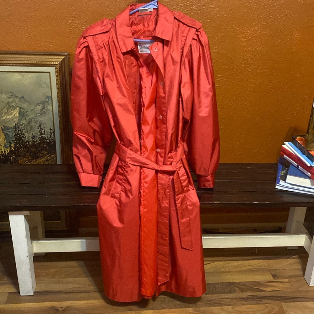 Classic statement vintage red coat.